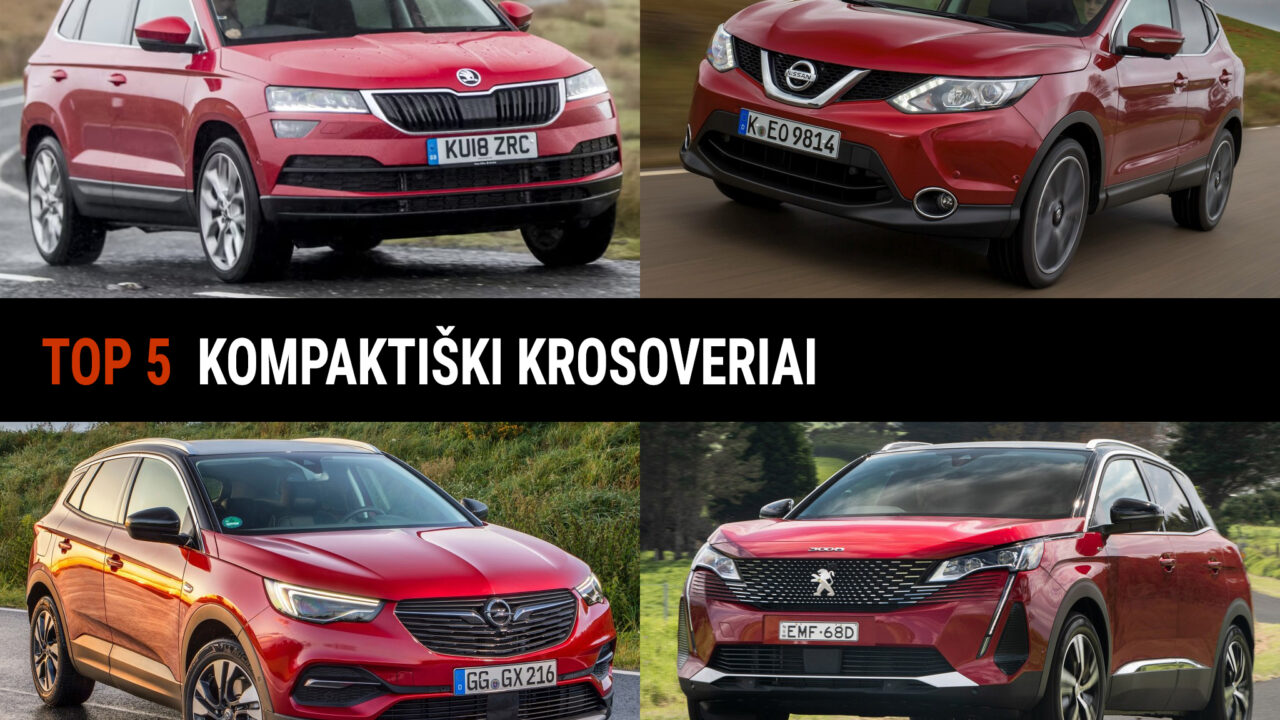 Renkamės populiariausiame kompaktiškų krosoverių segmente – TOP 5 anot Lietuvos vairuotojų